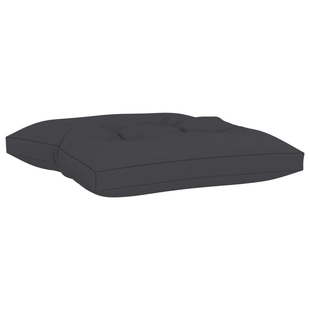 Coussin de palette anthracite 60x61,5x10 cm tissu