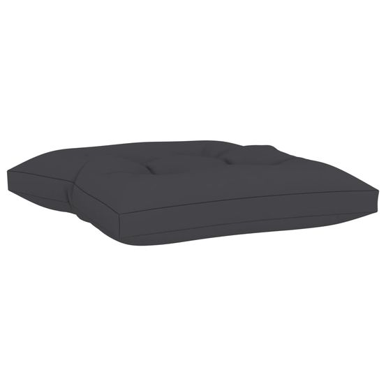Coussin de palette anthracite 60x61,5x10 cm tissu