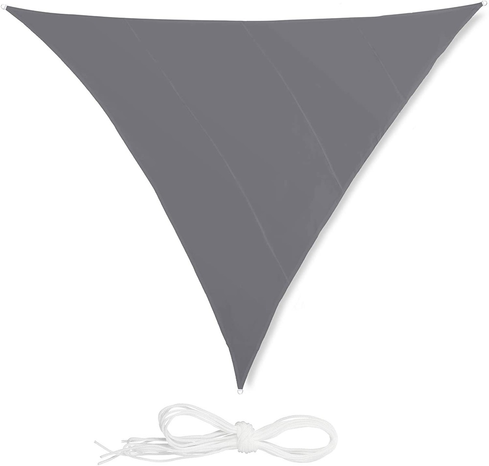 Voile d'ombrage triangle 6 x 6 x 6 m gris