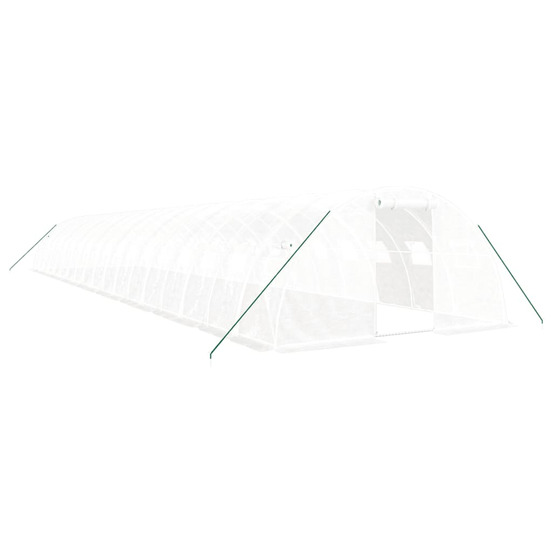 Serre avec cadre en acier blanc 72 m² 18x4x2 m