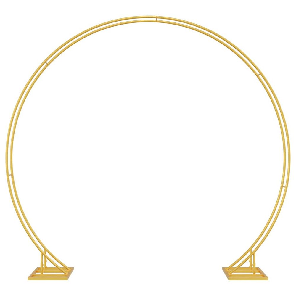 Arche de mariage double doré 220 x 45 x 200 cm acier