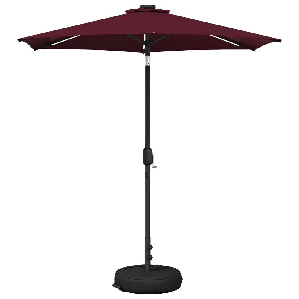 Parasol de jardin avec lumières led et base 230 x 230 cm
