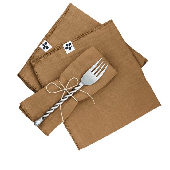 3 serviettes de table gaia