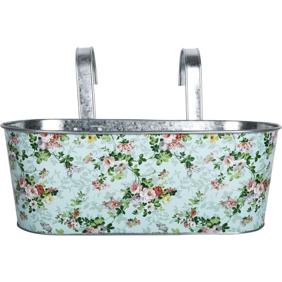 Jardinière de balcon avec crochets roses