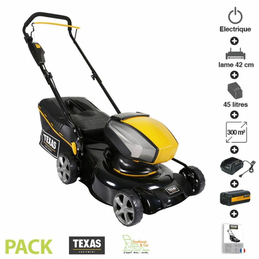 Tondeuse à gazon à batterie 40v incluse coupe 42cm texas razor 4200 li