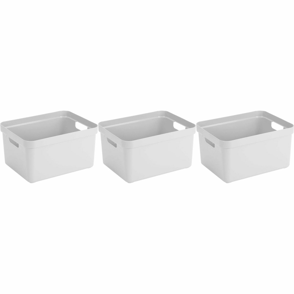 Boite de rangement sigma home box 32 l (lot de 3) blanc