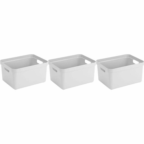 Boite de rangement sigma home box 32 l (lot de 3) blanc