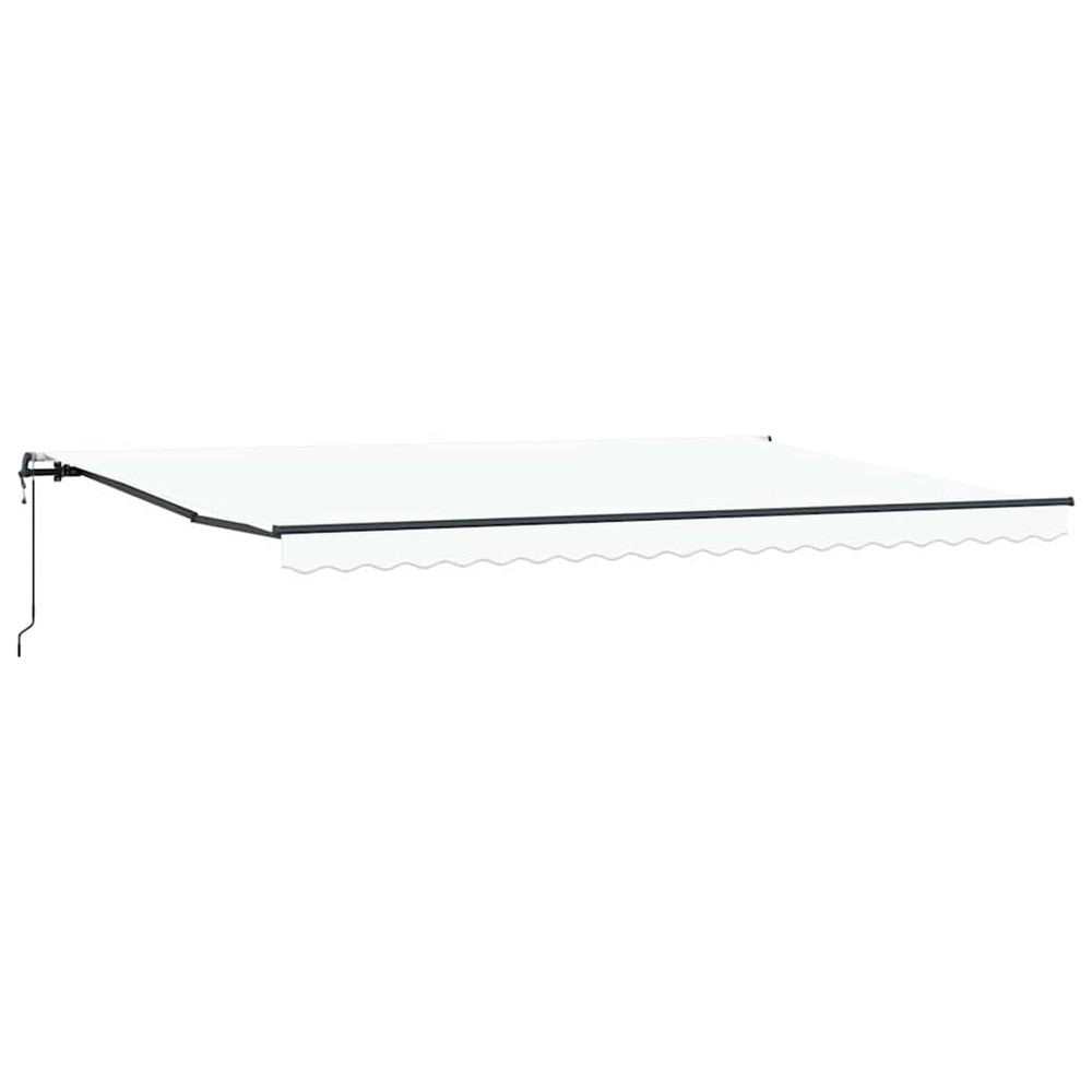 Auvent rétractable blanc 500 × 300 cm tissu et aluminium