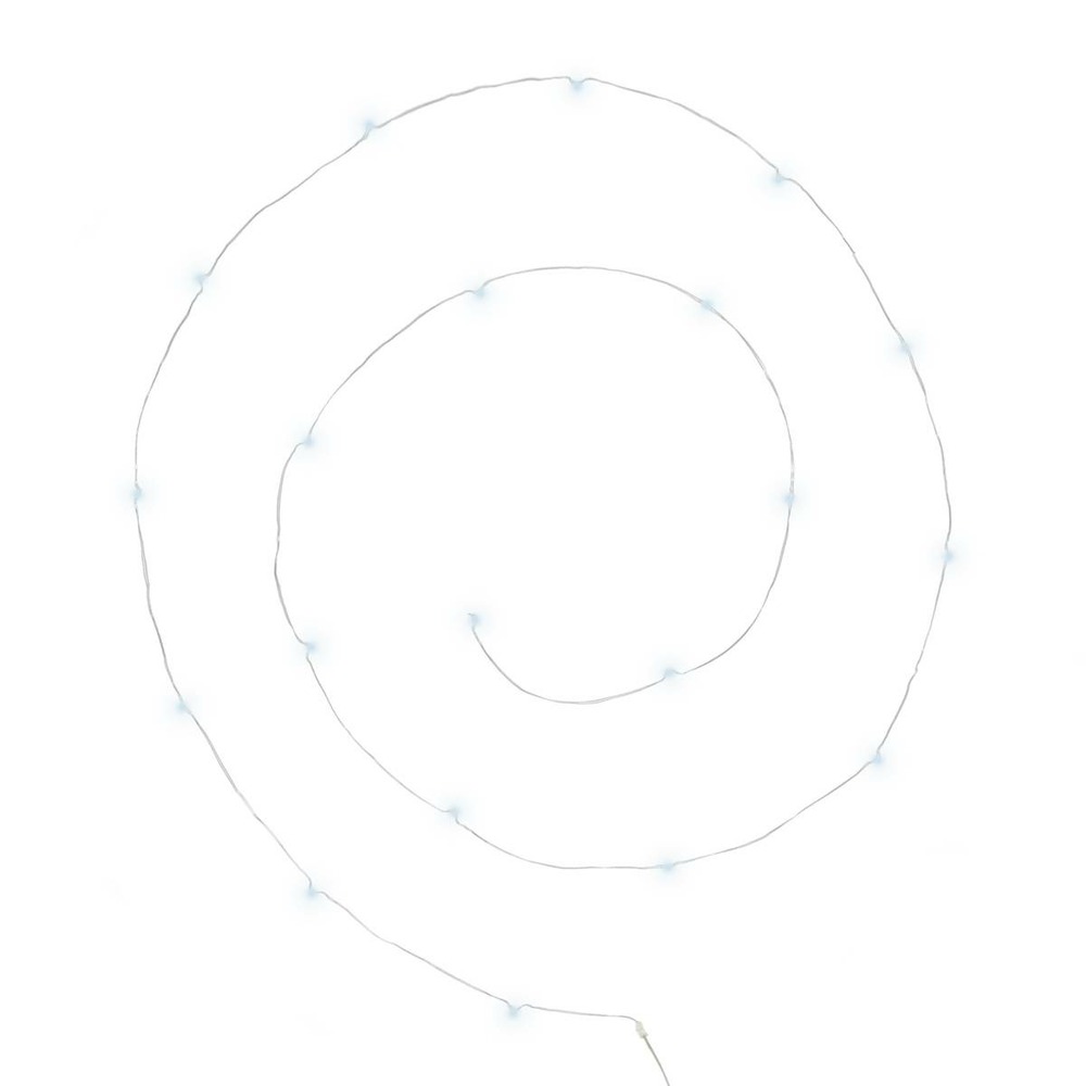 Guirlandes - 20 micro led - argent et blanc - l190 cm