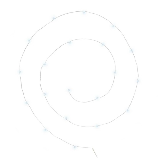 Guirlandes - 20 micro led - argent et blanc - l190 cm