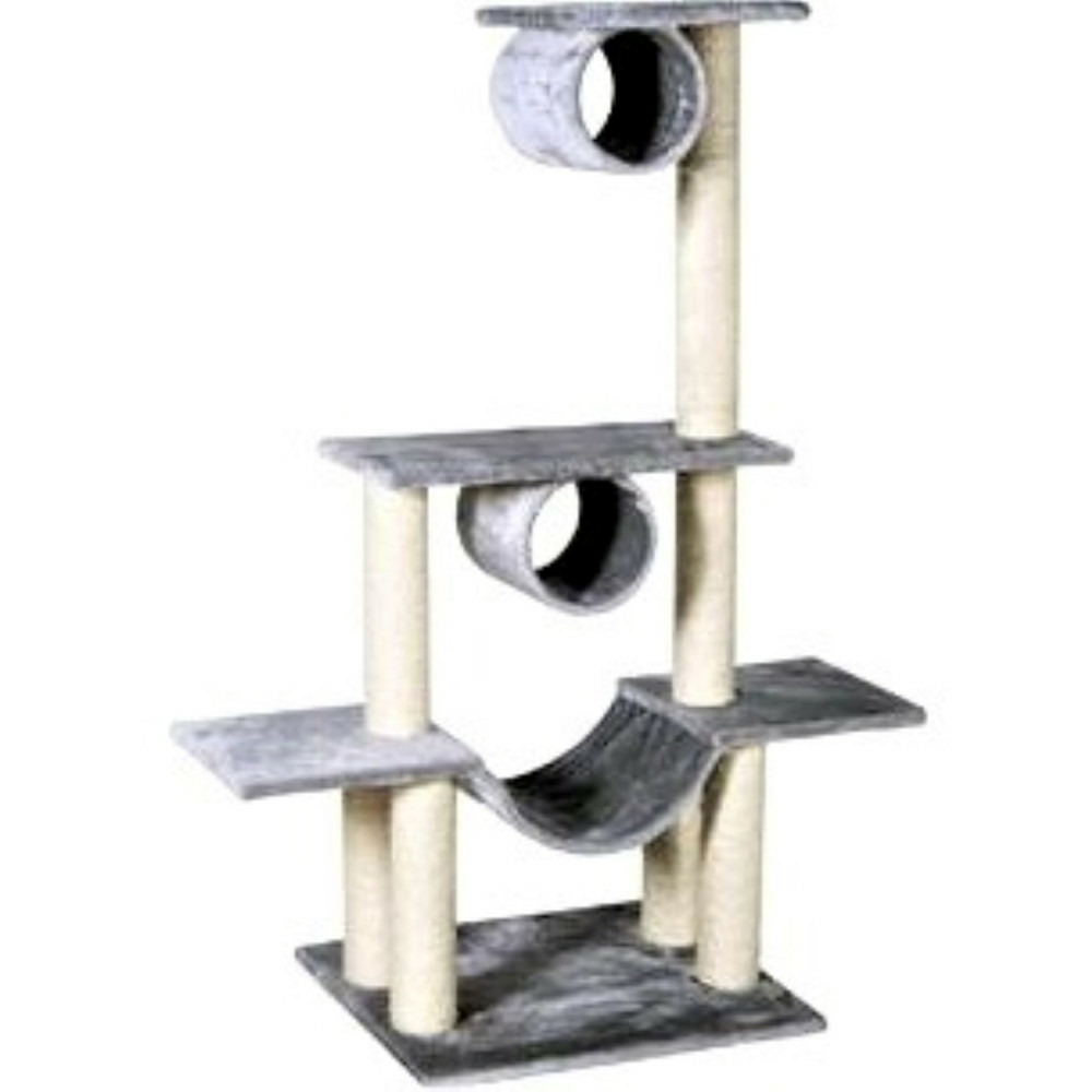 Arbre a chat amédéo, couleur gris clair, hauteur 140 cm, pour chat