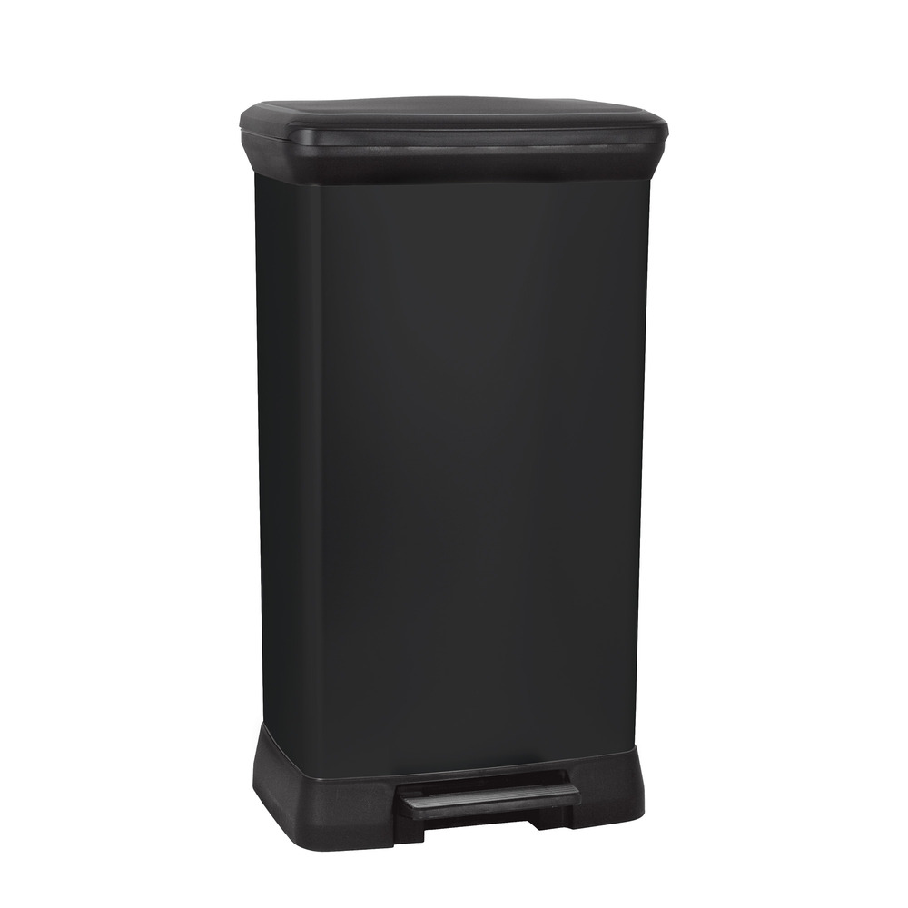 Deco bin poubelle rectangulaire avec pédale 50l - veba
