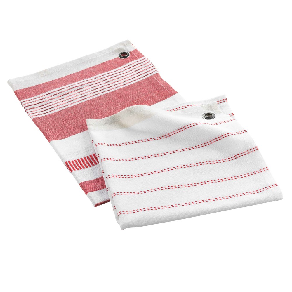 Lot de 2 torchons harnold rouge