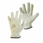 Paire de gants de protection pro cuir 100% - Blanc - Taille 8 - M
