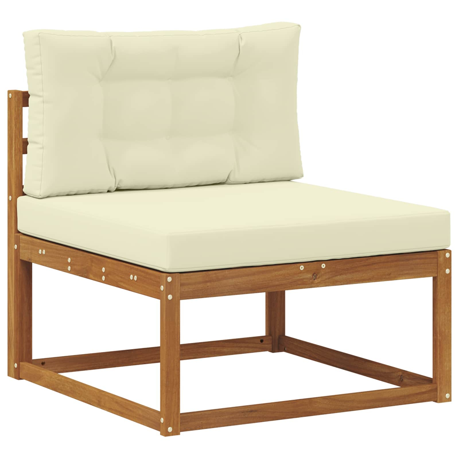 Sofa de milieu extérieur bois d'acacia massif naturel