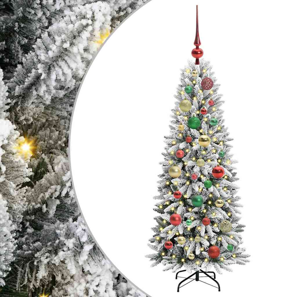 Sapin de noël artificiel avec 150 led avec support blanc 120 cm