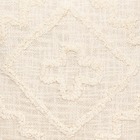 Coussin "inca" - coton tufté - ivoire - 40x40 cm