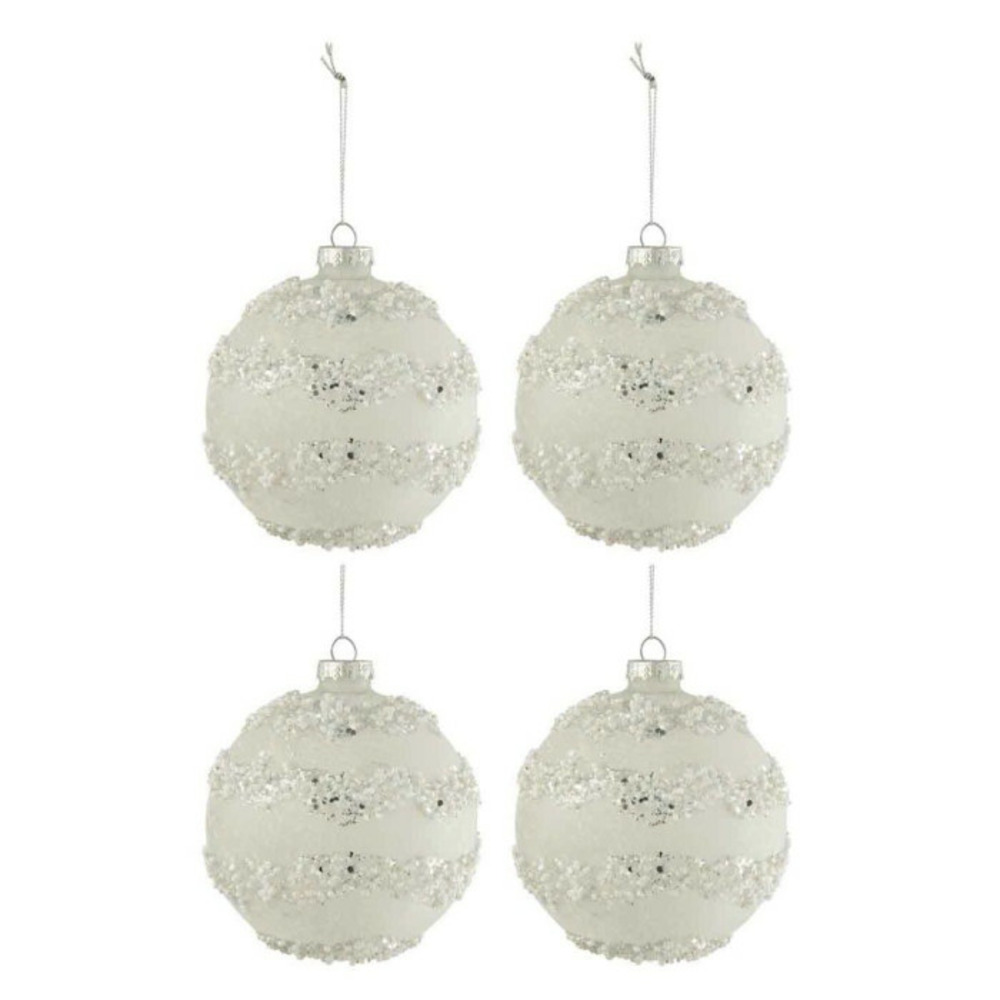 Lot de 4 boules de noël 