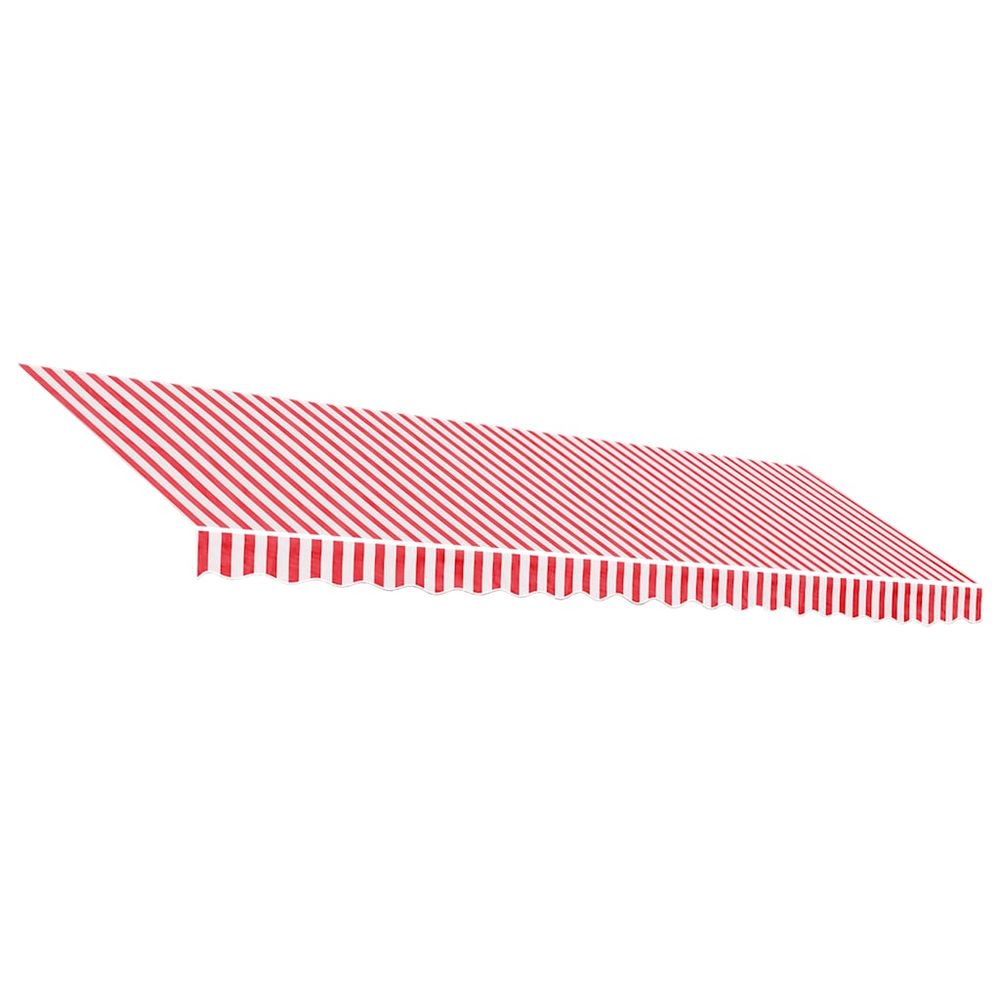 Tissu de remplacement pour auvent rouge et blanc 500x300 cm