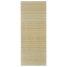 Tapis en bambou naturel à latte rectangulaire 80 x 200 cm