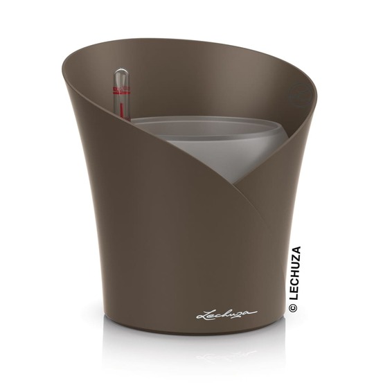 Jardinière orchidea all-in-one diamètre 18 cm taupe