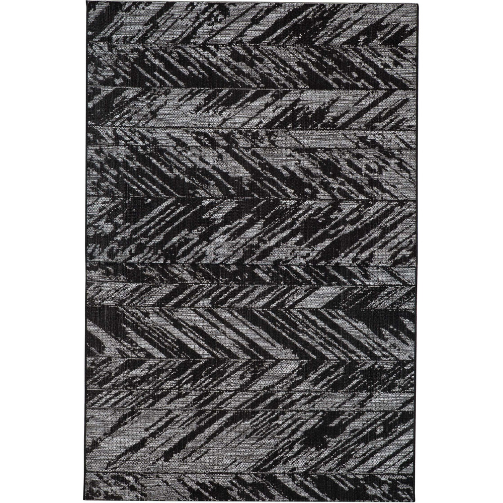 Tapis en polypropylène noir evora 230 x 160 cm