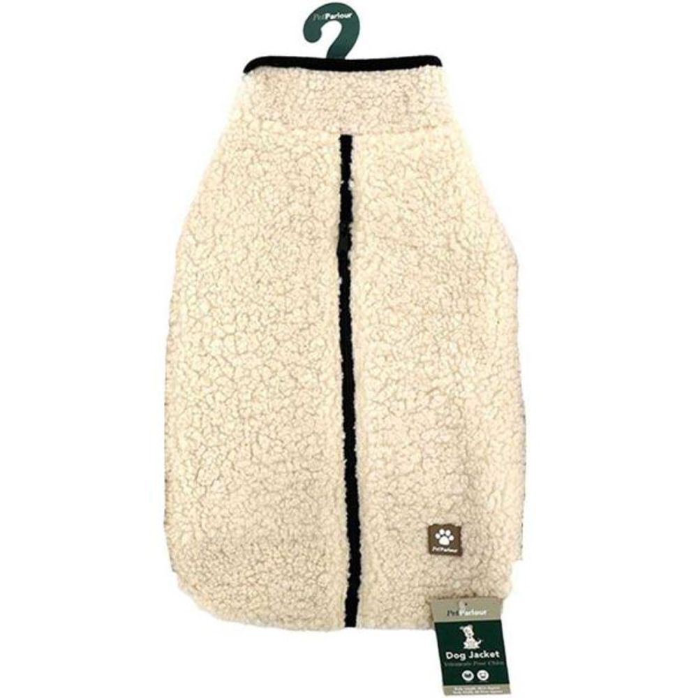 Manteau teddy pour chien 45 cm crème