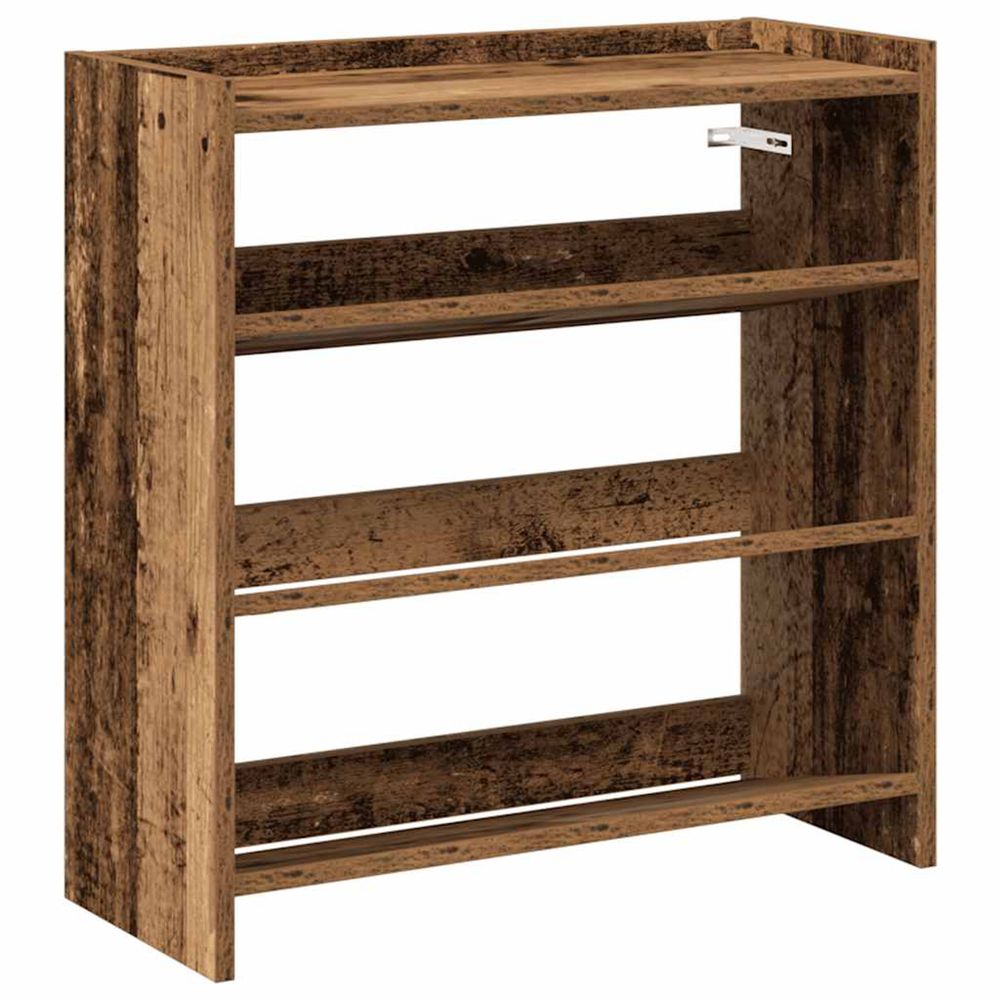 Étagère à chaussures vieux bois 60x25x62 cm bois d'ingénierie