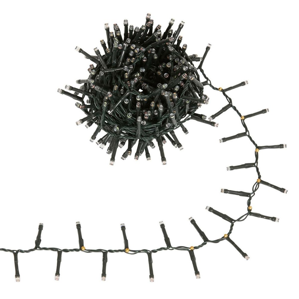 Guirlande cluster lumineuse extérieure solaire 400 led multicolore l.8m