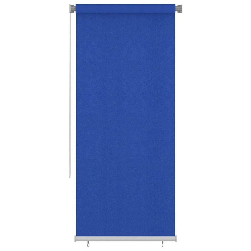 Store roulant d'extérieur 105 (l) x 230 (h) cm bleu hdpe