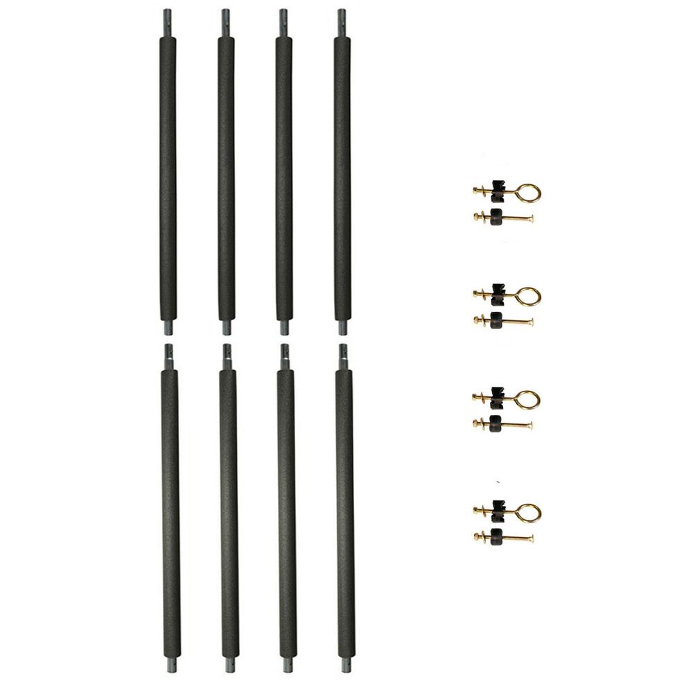 Lot de 4 poteaux de filet trampoline ø25 mm jumpi - hauteur filet 180 cm