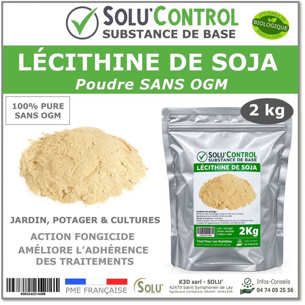 SOLU'CONTROL - Lécithine de soja sans ogm - sachet de 2kg