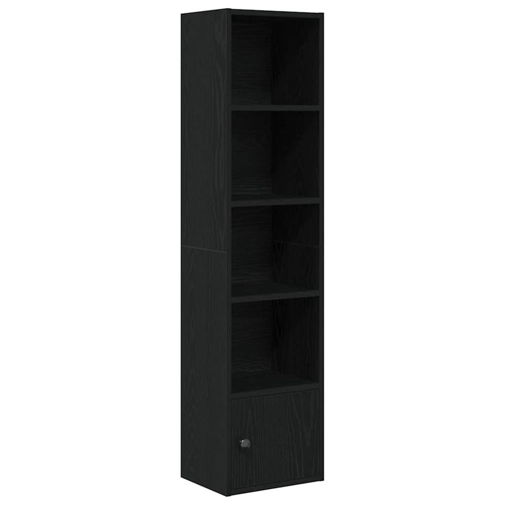 Bibliothèque chêne noir 31x24x127 cm bois d'ingénierie