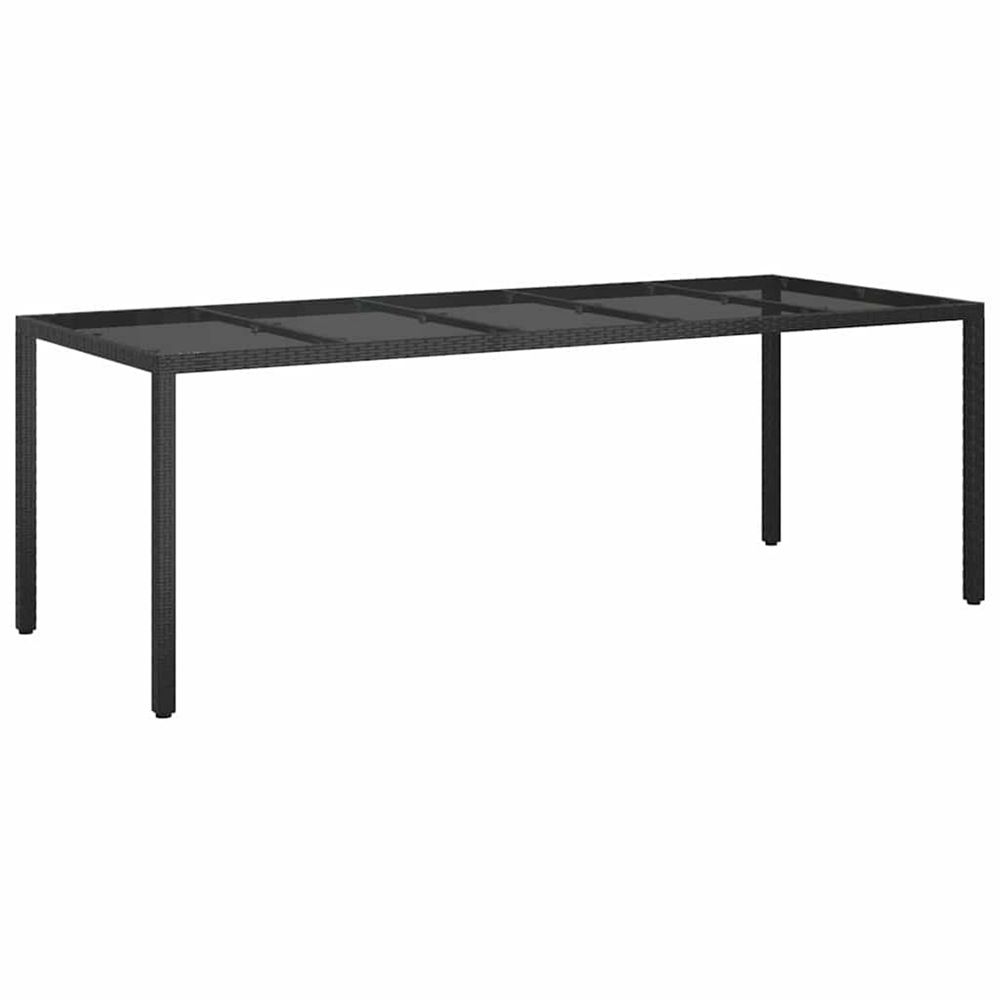 Table de jardin noir pur polyrotin