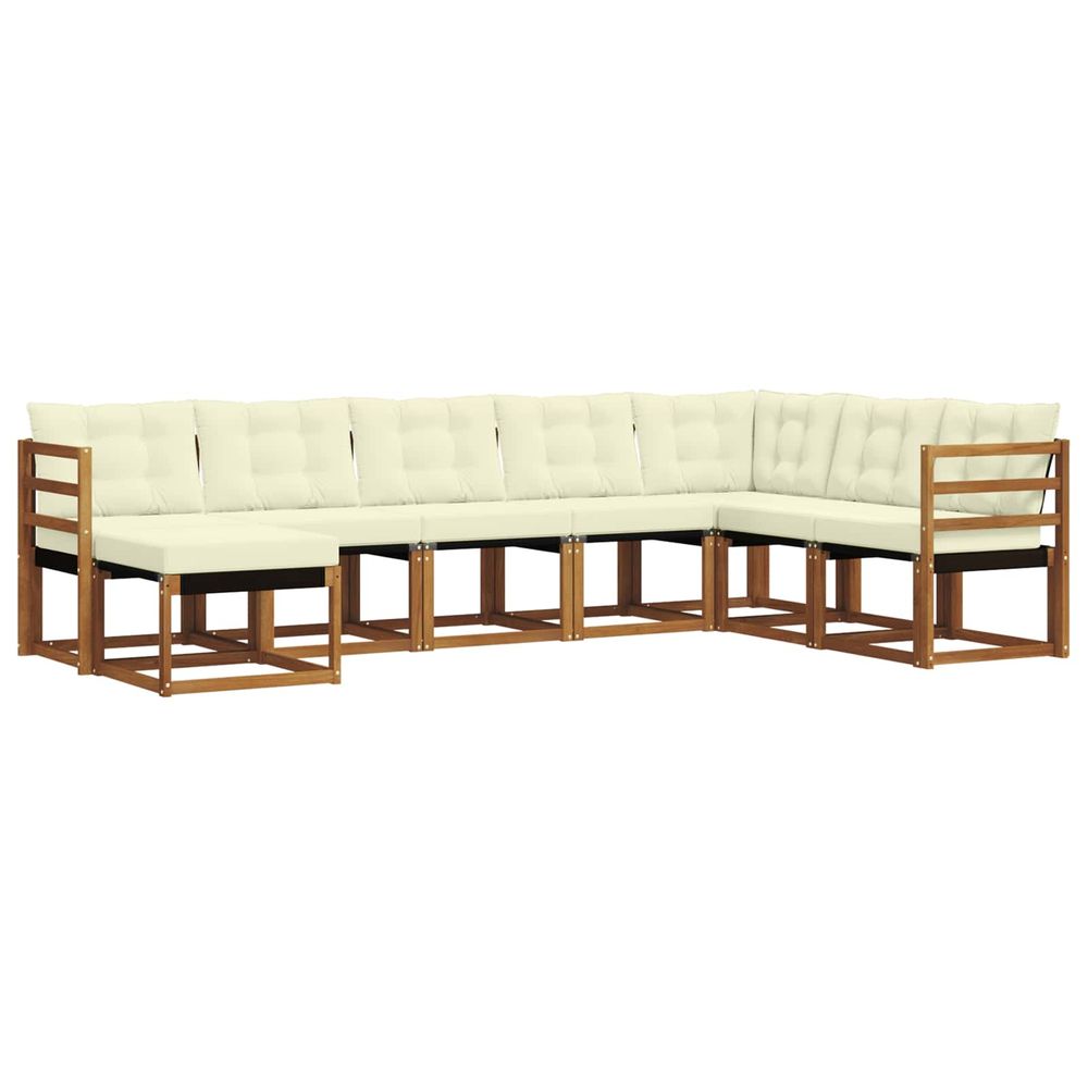 Ensemble de canapés d'extérieur 8 pc naturel et crème