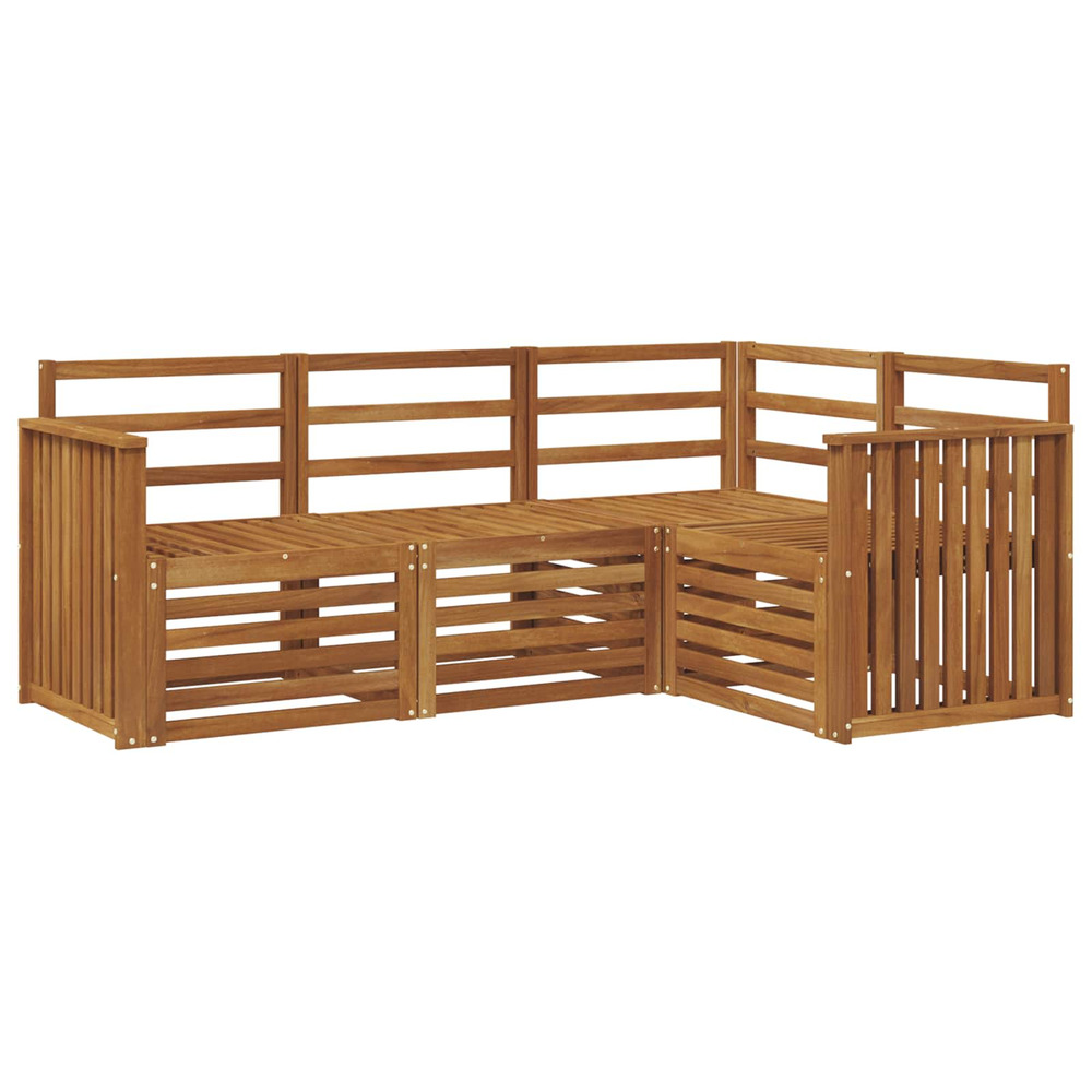 Ensembles de canapés 4 pcs naturel bois d'acacia massif
