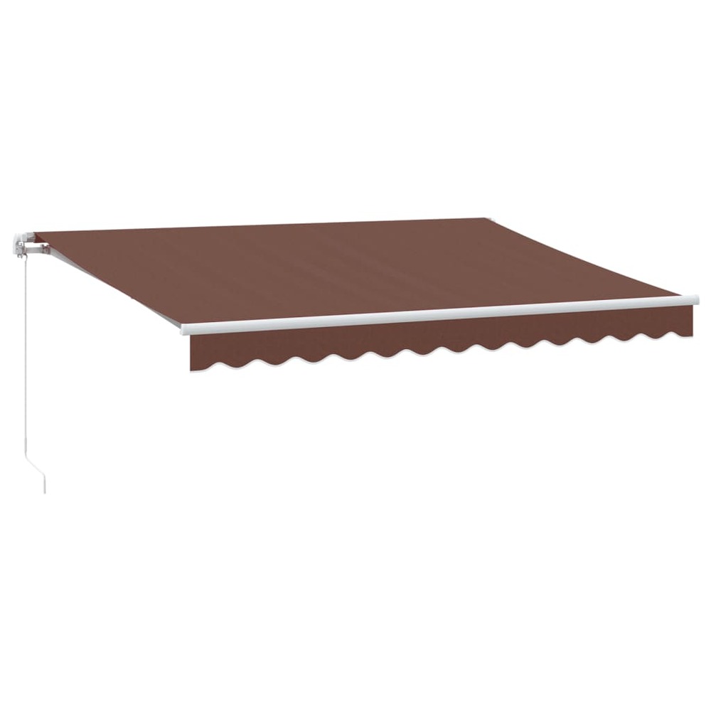 Auvent manuel rétractable marron 350x250 cm