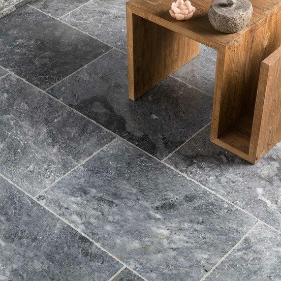 Dallage pierre adana gris bleu 61x40,6x1,2 cm - intérieur et extérieur (lot de 1,24 m² 5 dalles) - ro'ma nature