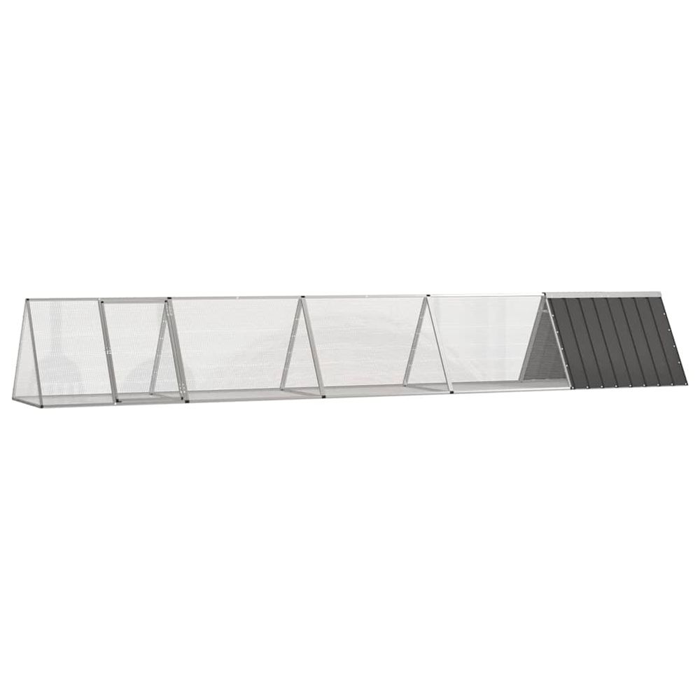 Très grand clapier modulable acier galvanisé lapin anthracite