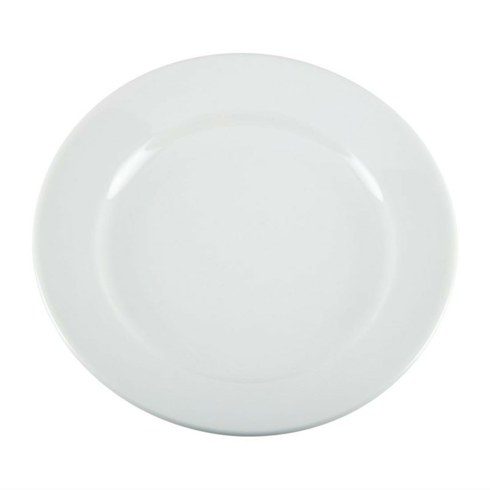 Assiettes à bord large blanches 165(ø)mm lot de 12 olympia