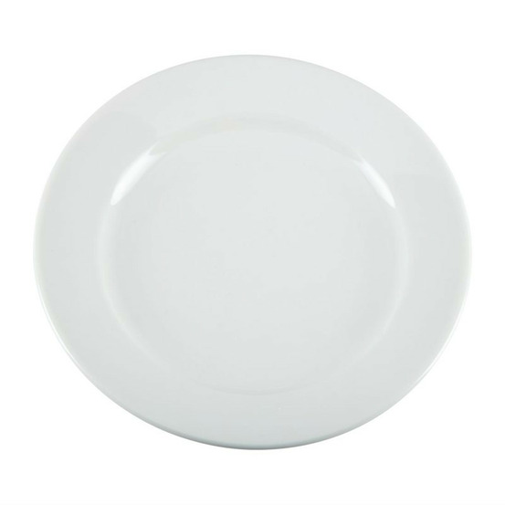 Assiettes à bord large blanches 165(ø)mm lot de 12 olympia