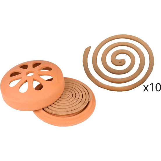 Spirales citronnelle en terre cuite lot de 4