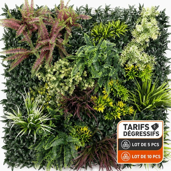Mur végétal artificiel tropic 1 × 1 m – une ambiance exotique pour balcon et mur d’accent