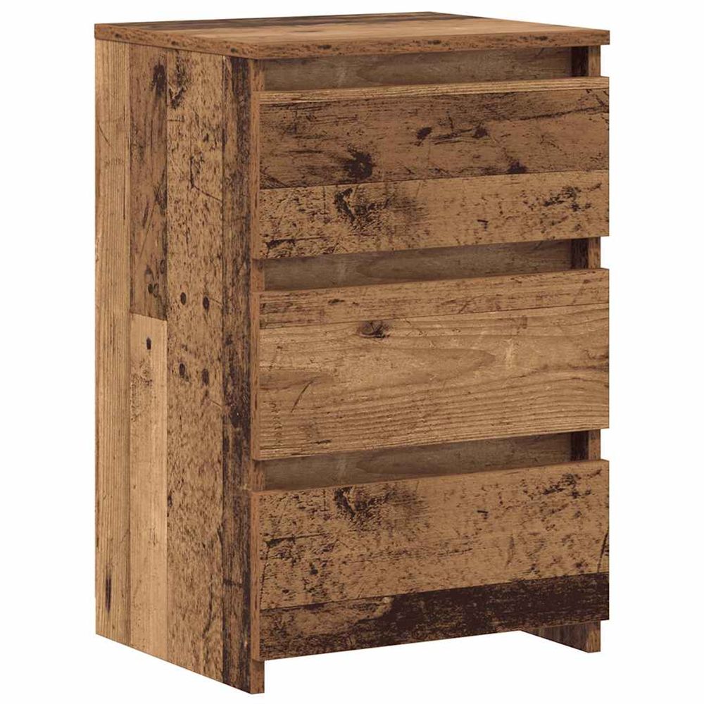Tables de chevet 2 pcs vieux bois 40x35x62,5 cm bois ingénierie