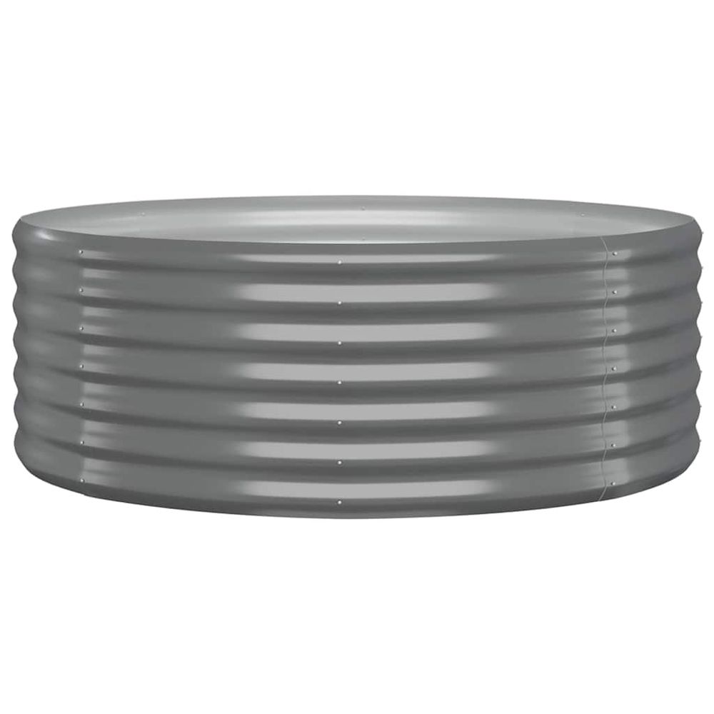 Lit surélevé de jardin acier galvanisé 100x100x36cm gris