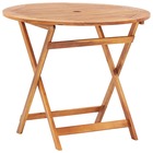 Table pliable de jardin 90x75 cm bois d'acacia massif
