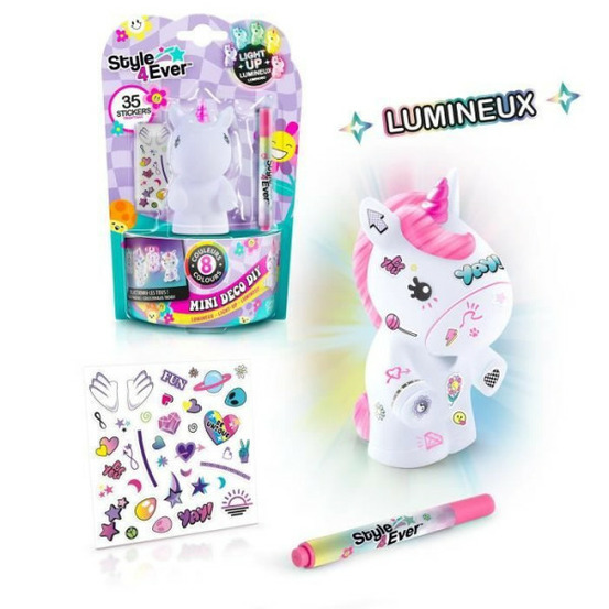Style 4 ever - mini figurine lumineuse a décorer déco diy - loisirs créatifs pour enfant - ofg 267 -