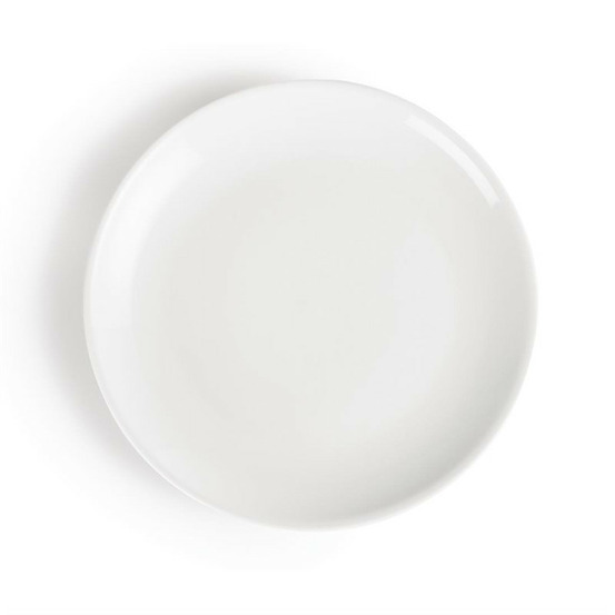 Assiettes plates rondes en porcelaine blanche 280 mm - lot de 6 - olympia