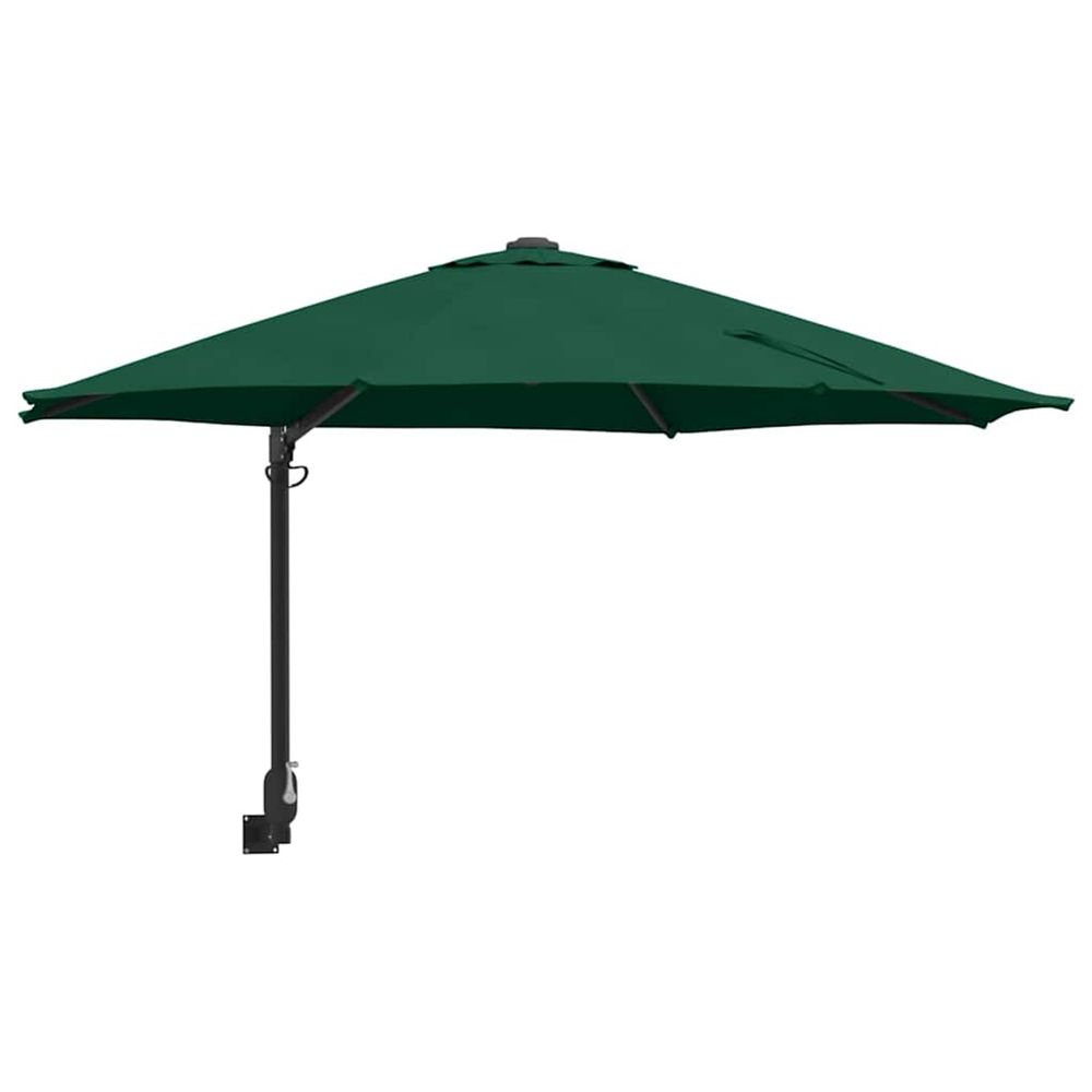 Parasol de jardin 248 x 248 x 148 cm polyester et acier vert
