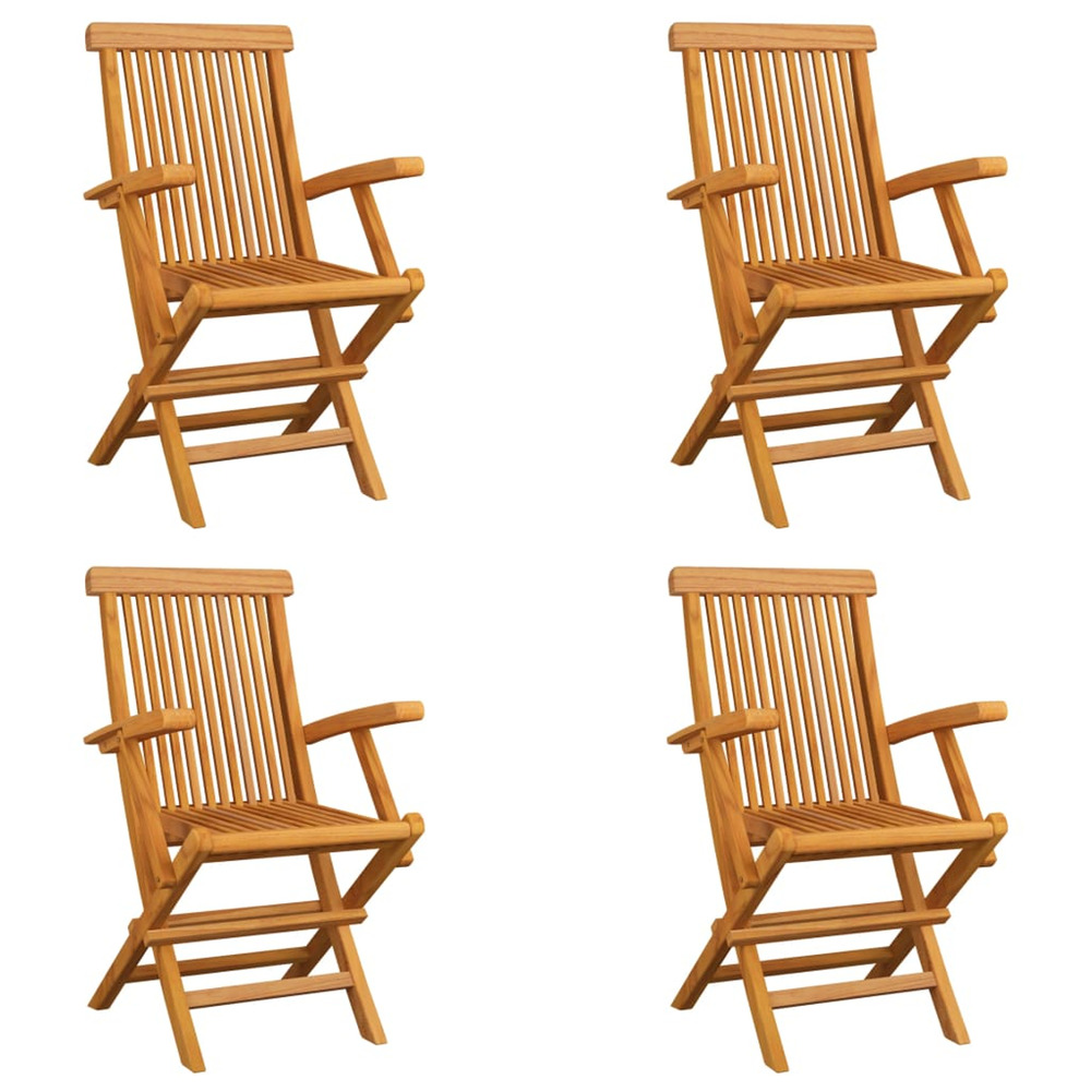 Chaises pliables de jardin 4 pcs Bois